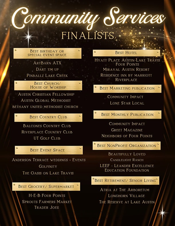 Community Services Community Services Finalists