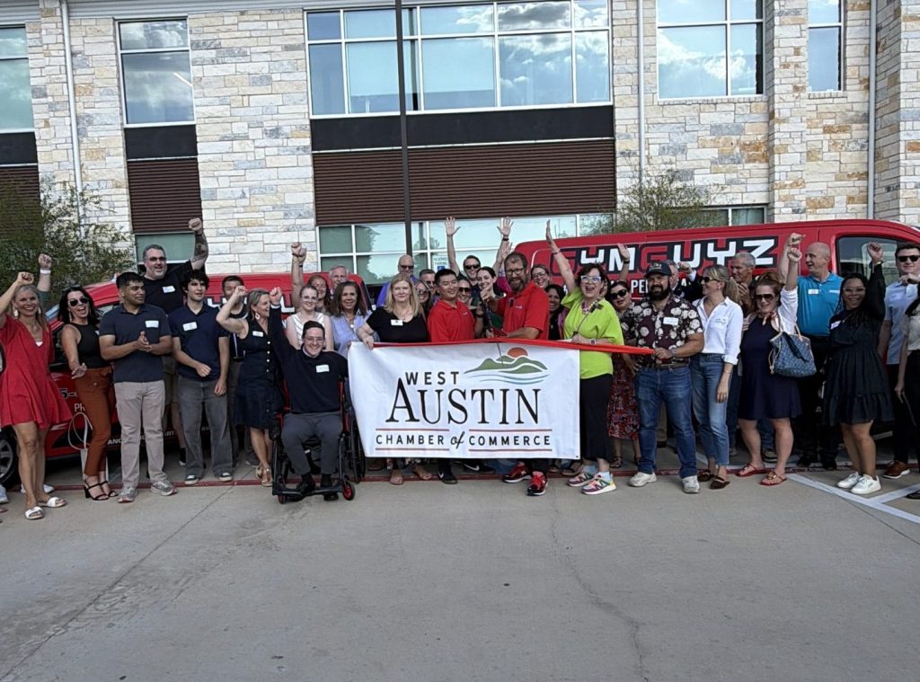 The West Austin Chamber of Commerce welcomed GYMGUYZ Austin with a June 30 ribbon cutting at FUSE Workspace, celebrating mobile personal training, customized fitness programs and convenient at-home workouts in the Austin area.